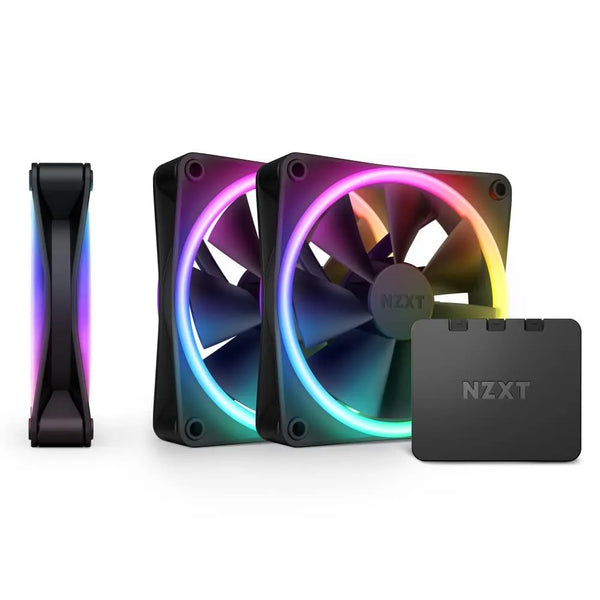 Nzxt F120 120mm RGB DUO & Controller Black (1 Pack) (3 Fans In Total) - Anigma